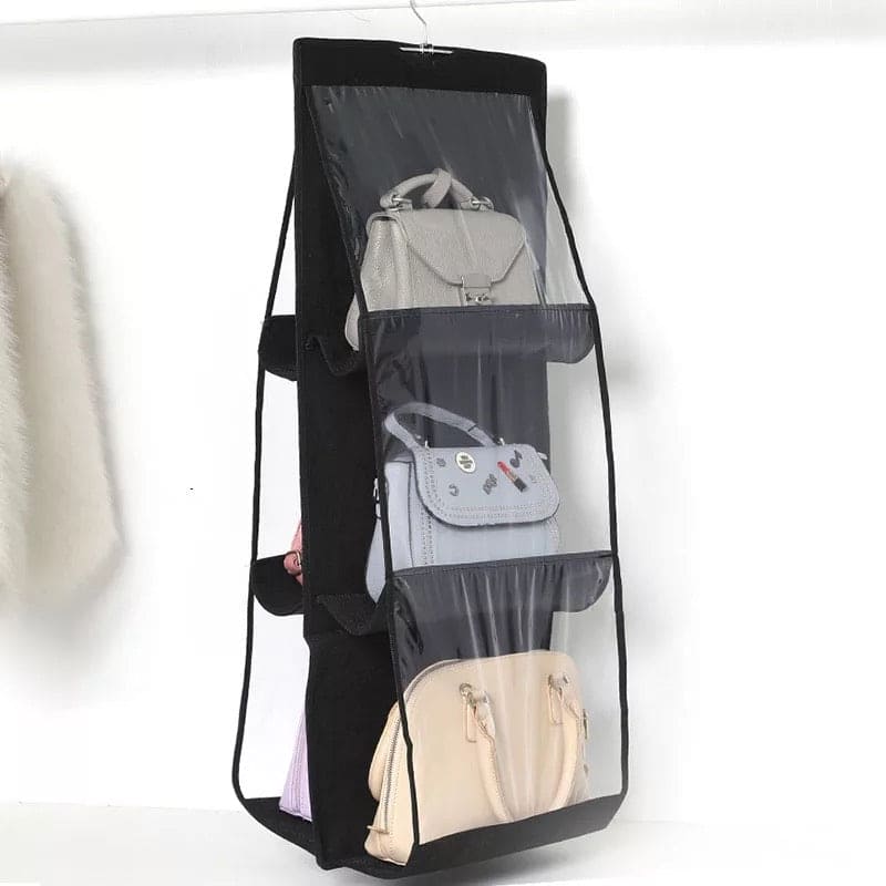 6 Pocket Purse Organizer, Dust-Proof Storage Bag Holder, Hanging Handbag Organizer, Purse Organizer 6 Pocket Purse Organizer, Dust-Proof Storage Bag Holder, Hanging Handbag Organizer, Purse Organizer